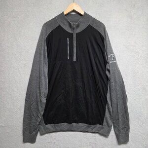 Footjoy Pullover 2XL Windproof Tech 1/4 Zip Wool Blend Golf Club At Middle  Bay